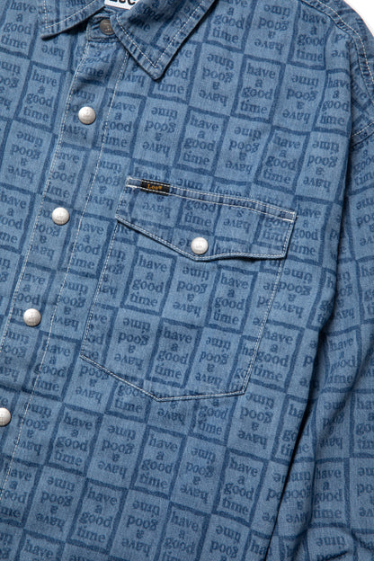 LEE x have a good time L/S DISCHARGED DENIM SHIRT