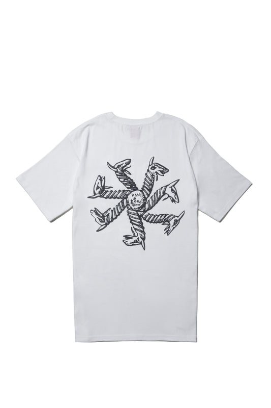 CYCLING LOGO S/S TEE WHITE