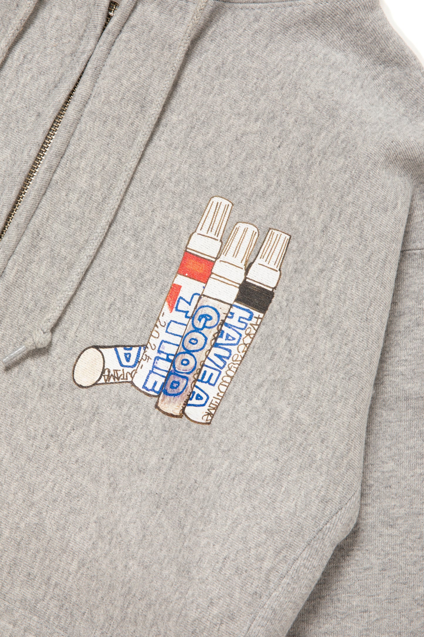 STYLES ZIP UP HOODIE FL HEATHER GRAY