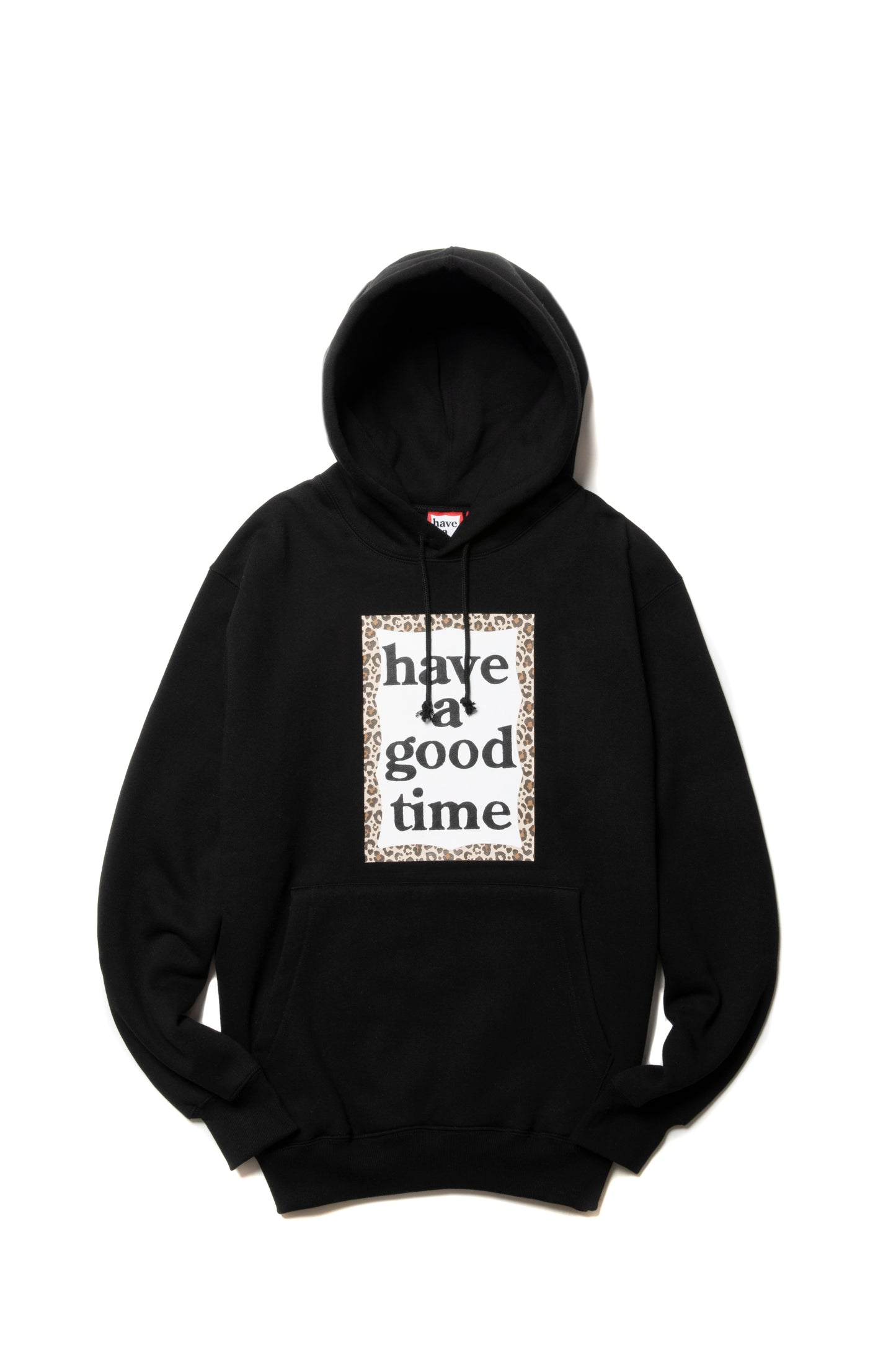 LEOPARD FRAME PULLOVER HOODIE FL BLACK