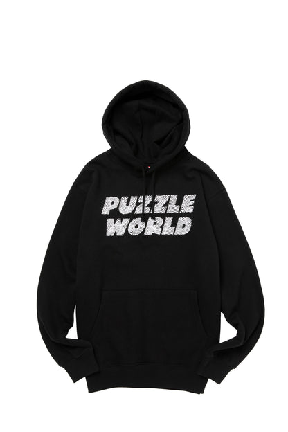 PUZZLE PULLOVER HOODIE FL BLACK