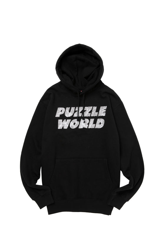PUZZLE PULLOVER HOODIE FL BLACK