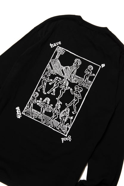 MEDIEVAL MONSTER LOGO L/S TEE BLACK
