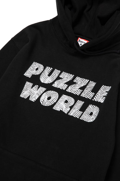 PUZZLE PULLOVER HOODIE FL BLACK