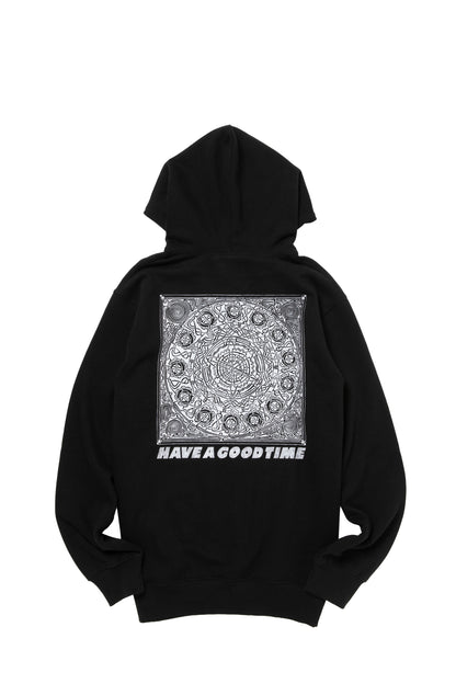 PUZZLE PULLOVER HOODIE FL BLACK