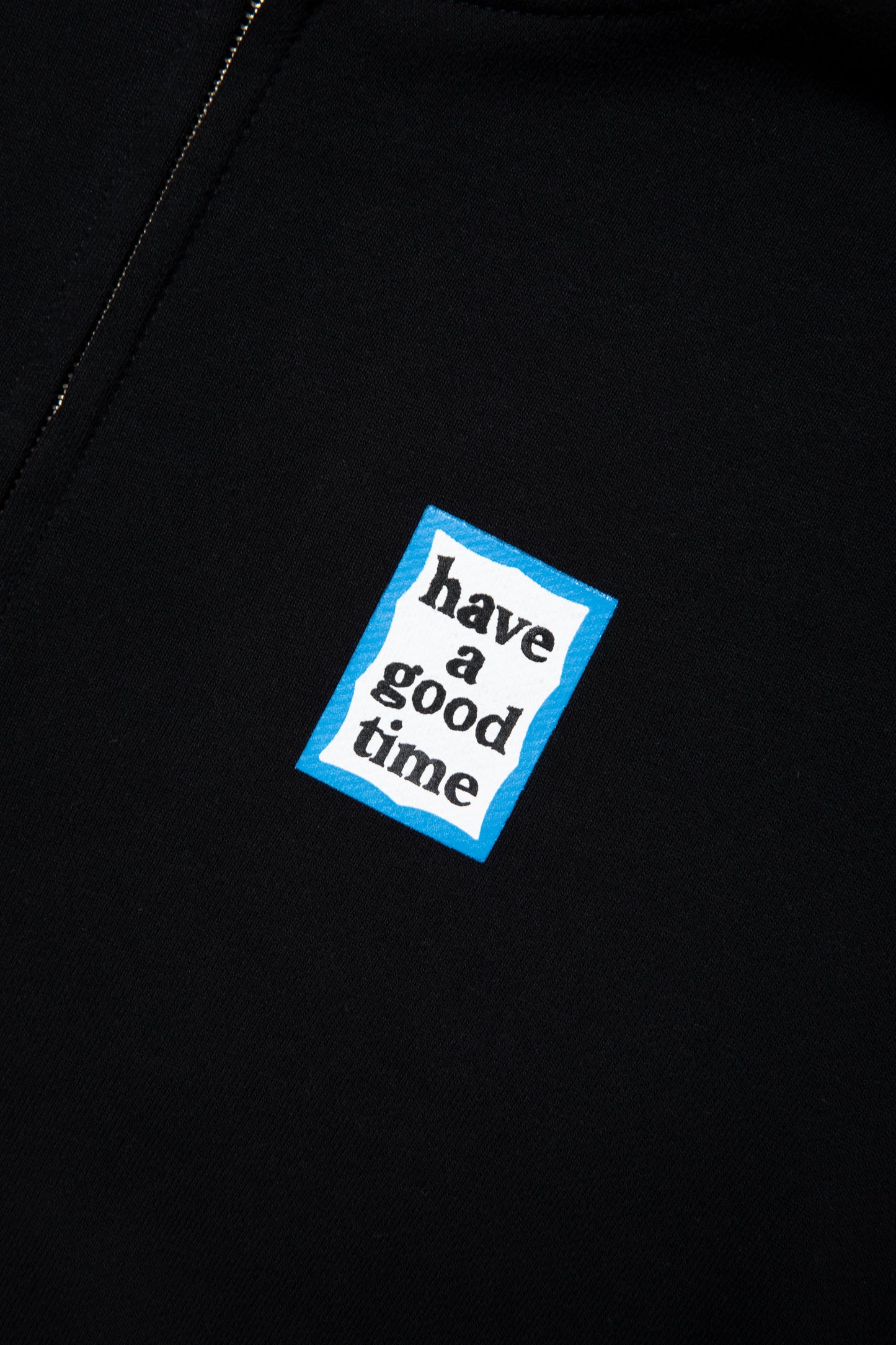 MINI BLUE FRAME ZIP UP HOODIE CO BLACK