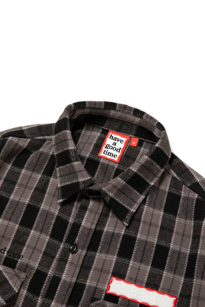 SIDE LOGO SIDE BLANK FRAME SHIRT BLACK
