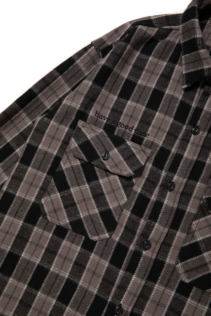 SIDE LOGO SIDE BLANK FRAME SHIRT BLACK
