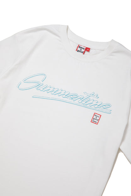 SUMMER TIME LOGO S/S TEE WHITE