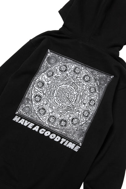 PUZZLE PULLOVER HOODIE FL BLACK
