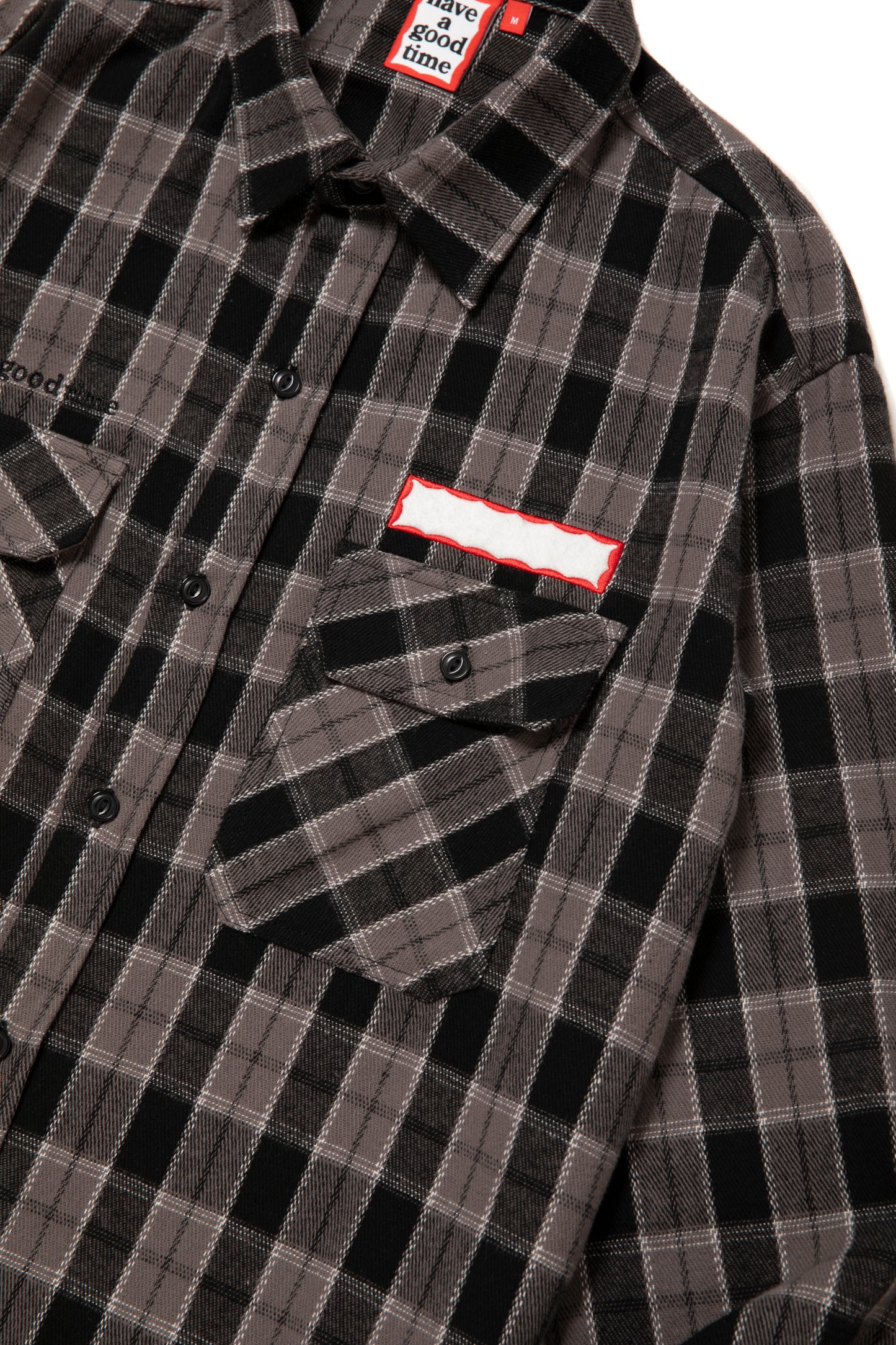 SIDE LOGO SIDE BLANK FRAME SHIRT BLACK