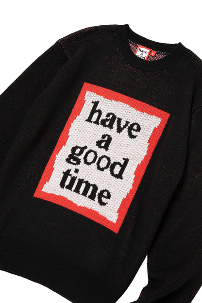 FRAME KNIT SWEATER BLACK