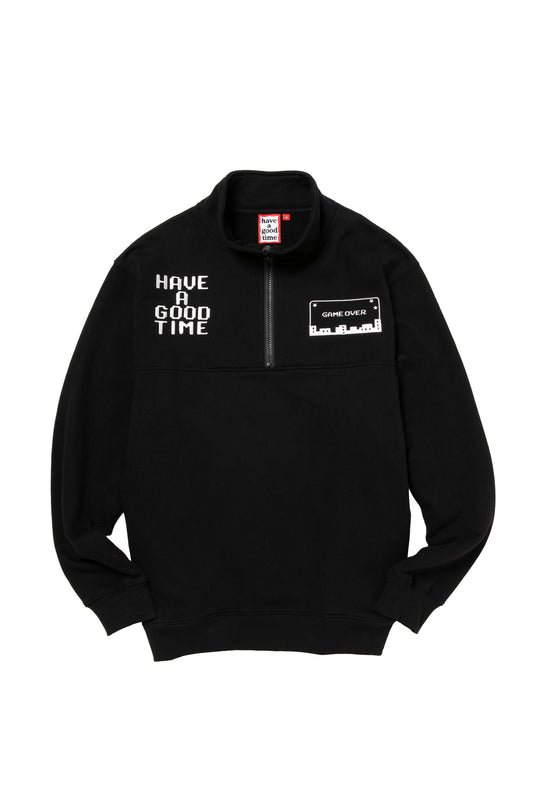 WHILE YOU WERE SLEEPING HALF-ZIP SWEATSHIRT FL BLACK