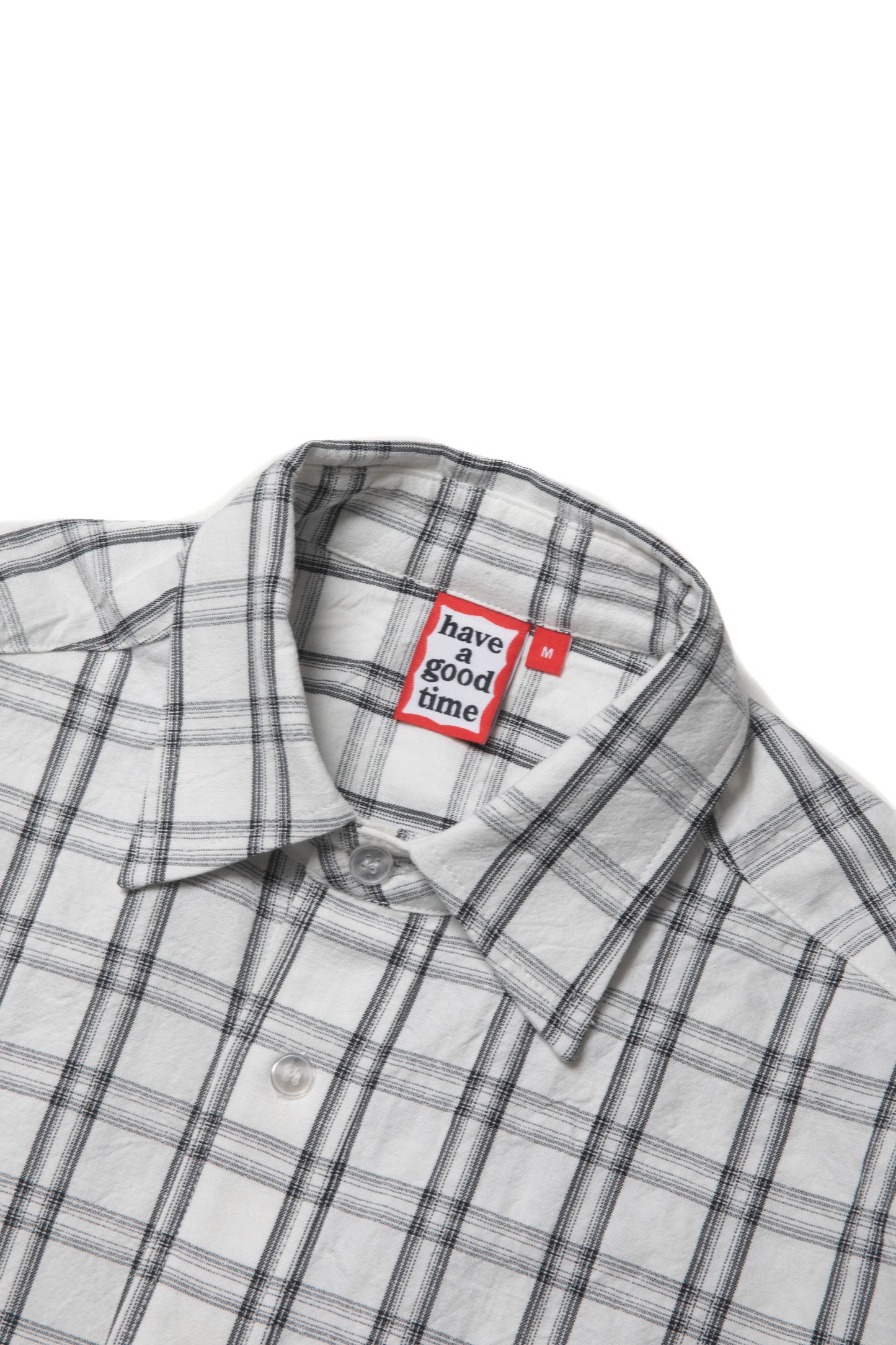 MINI LOGO S/S CHECK SHIRT WHITE
