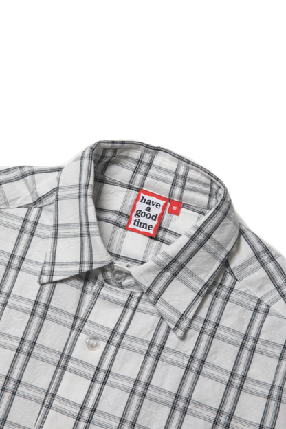 MINI LOGO S/S CHECK SHIRT WHITE