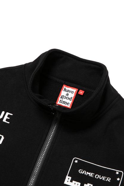 WHILE YOU WERE SLEEPING HALF-ZIP SWEATSHIRT FL BLACK