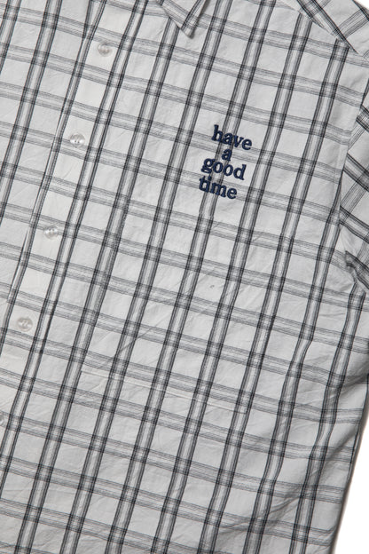 MINI LOGO S/S CHECK SHIRT WHITE