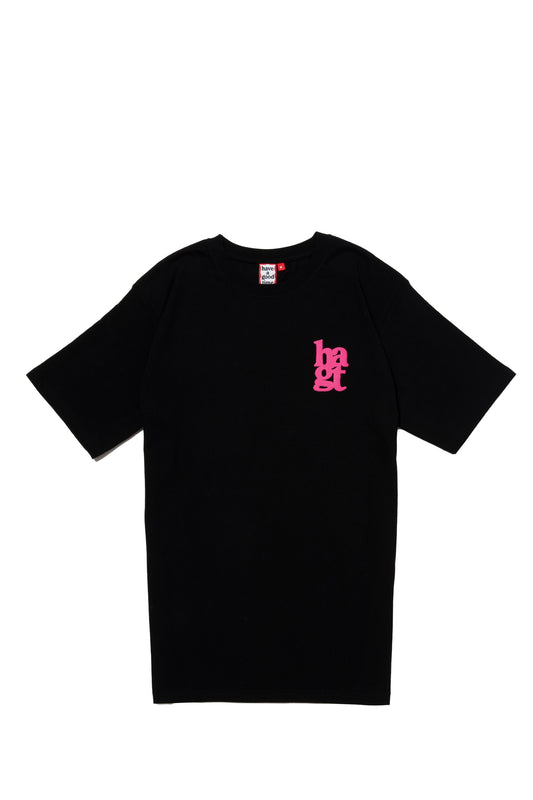 hagt LOGO PUFF PRINT S/S TEE BLACK