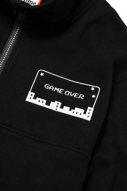 WHILE YOU WERE SLEEPING HALF-ZIP SWEATSHIRT FL BLACK