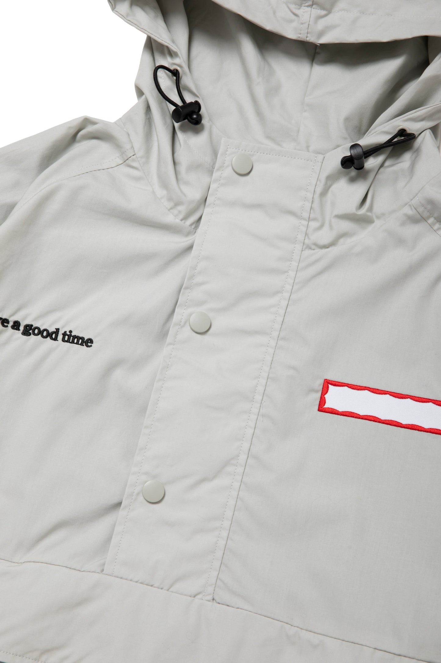 SIDE LOGO SIDE BLANK FRAME ANORAK JACKET ICE GREY