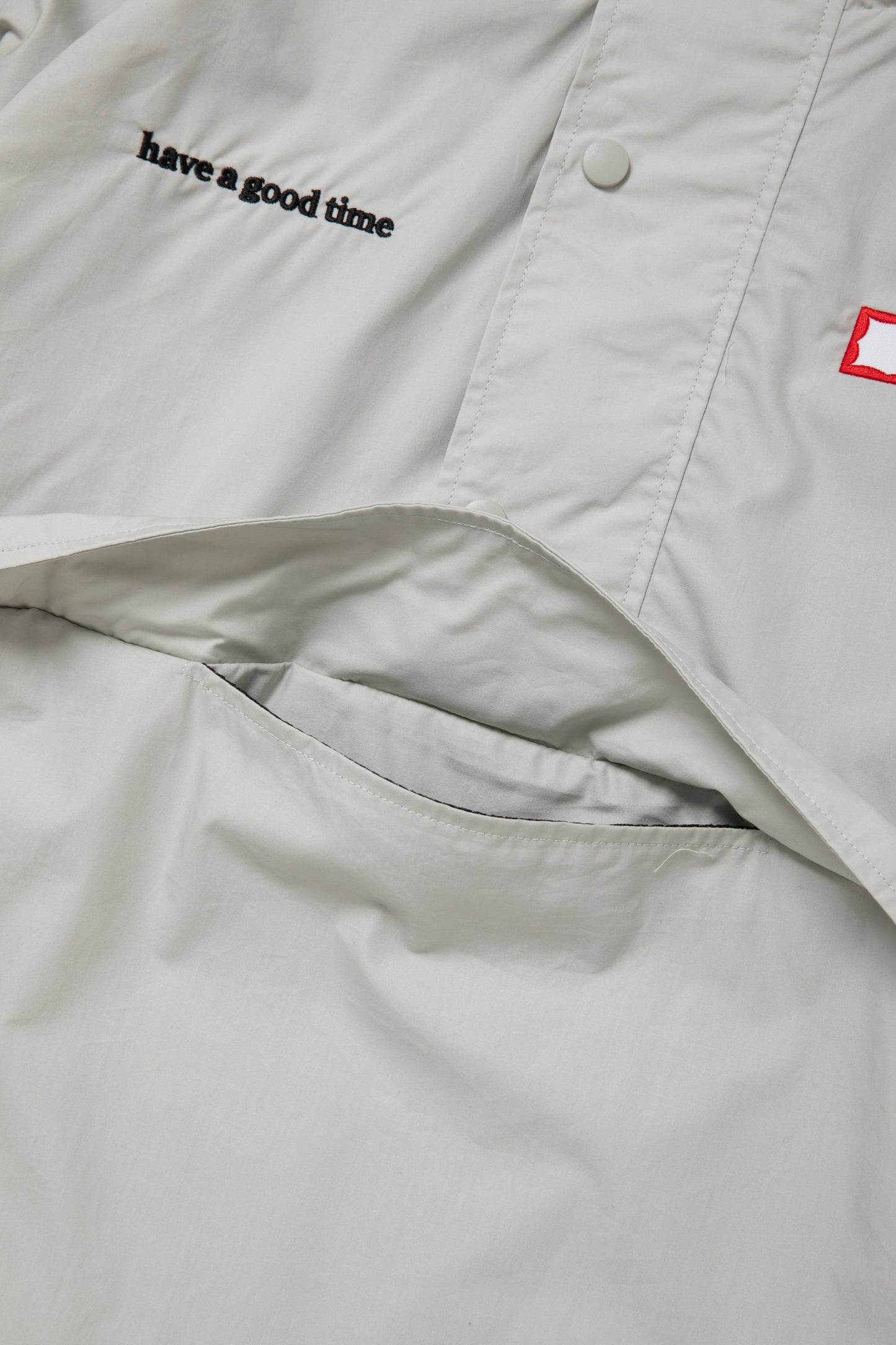 SIDE LOGO SIDE BLANK FRAME ANORAK JACKET ICE GREY