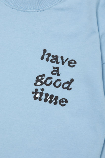DRAGON CIRCLE L/S TEE GREYISH BLUE