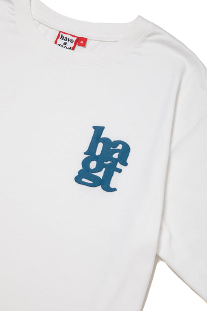 hagt LOGO PUFF PRINT S/S TEE WHITE