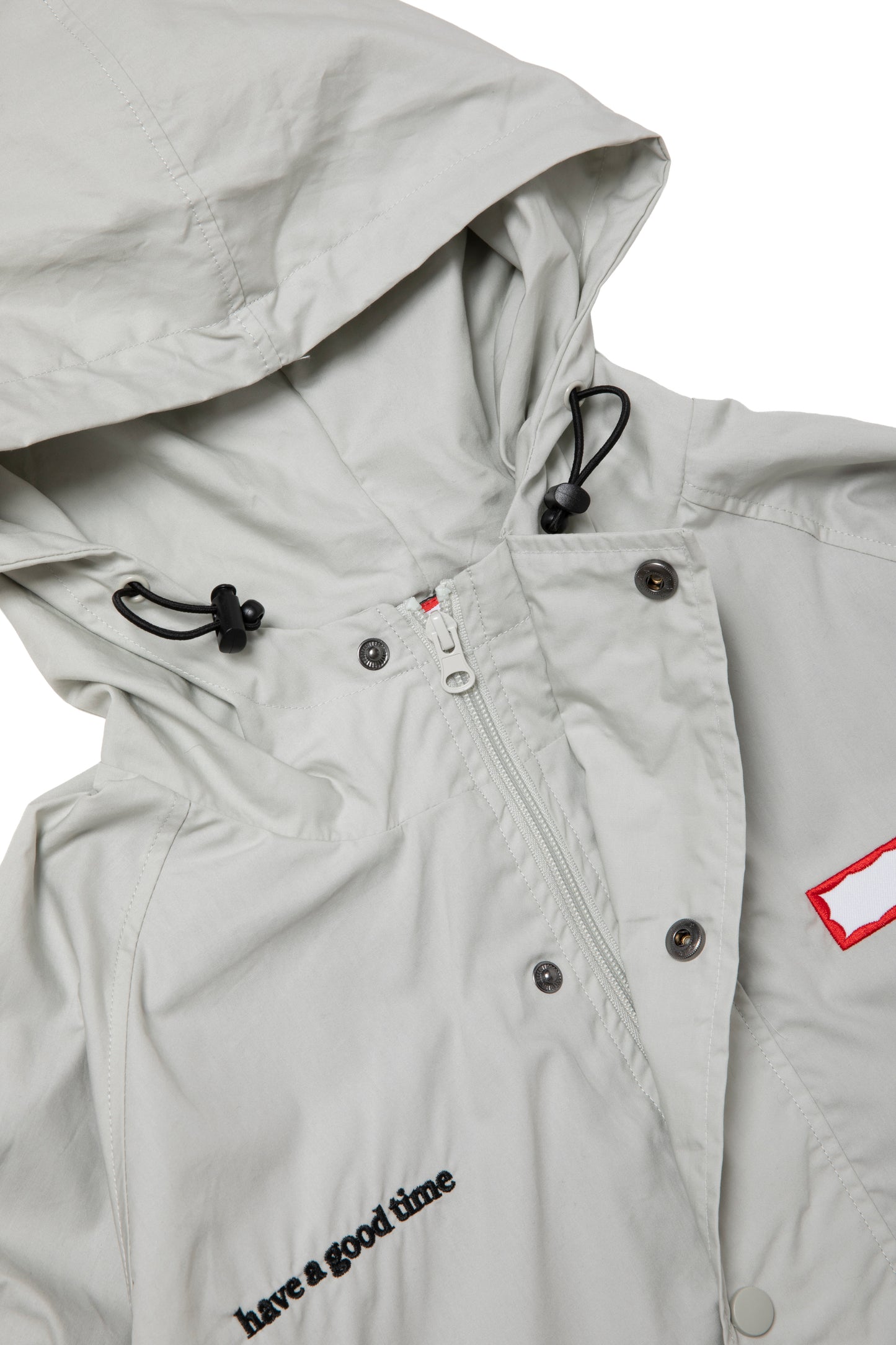 SIDE LOGO SIDE BLANK FRAME ANORAK JACKET ICE GREY
