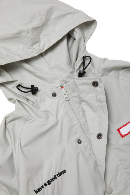 SIDE LOGO SIDE BLANK FRAME ANORAK JACKET ICE GREY