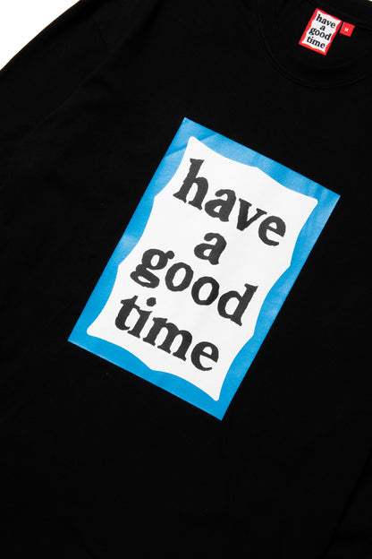 BLUE FRAME L/S TEE BLACK