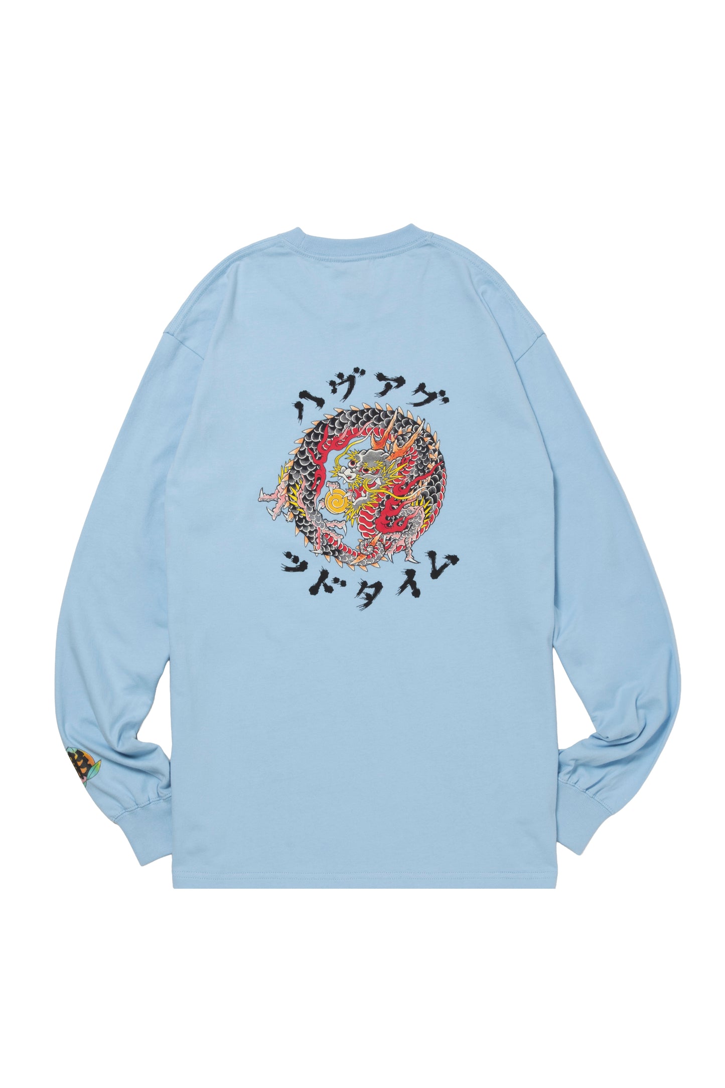 DRAGON CIRCLE L/S TEE GREYISH BLUE