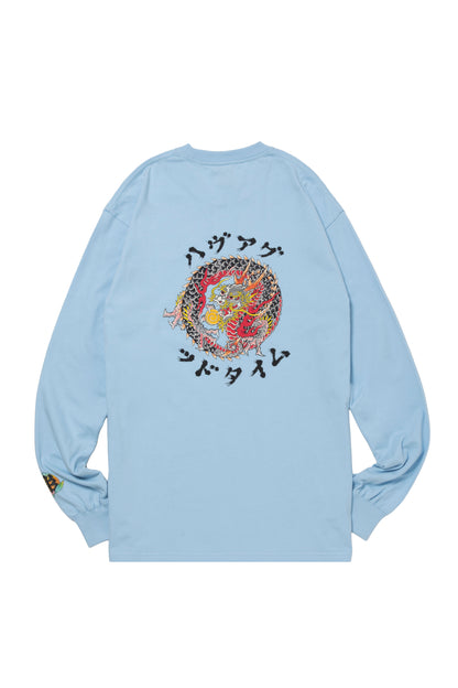DRAGON CIRCLE L/S TEE GREYISH BLUE
