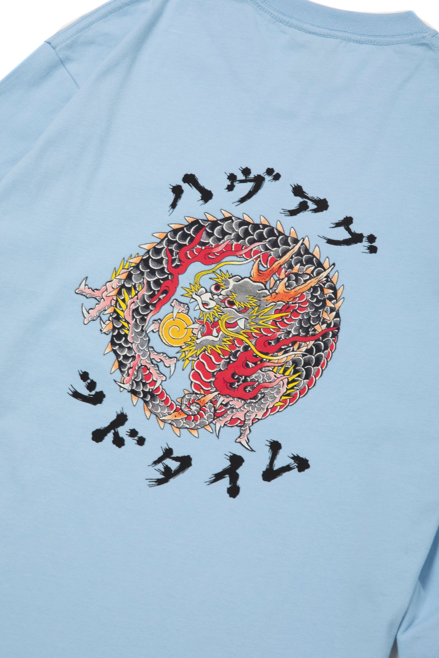 DRAGON CIRCLE L/S TEE GREYISH BLUE