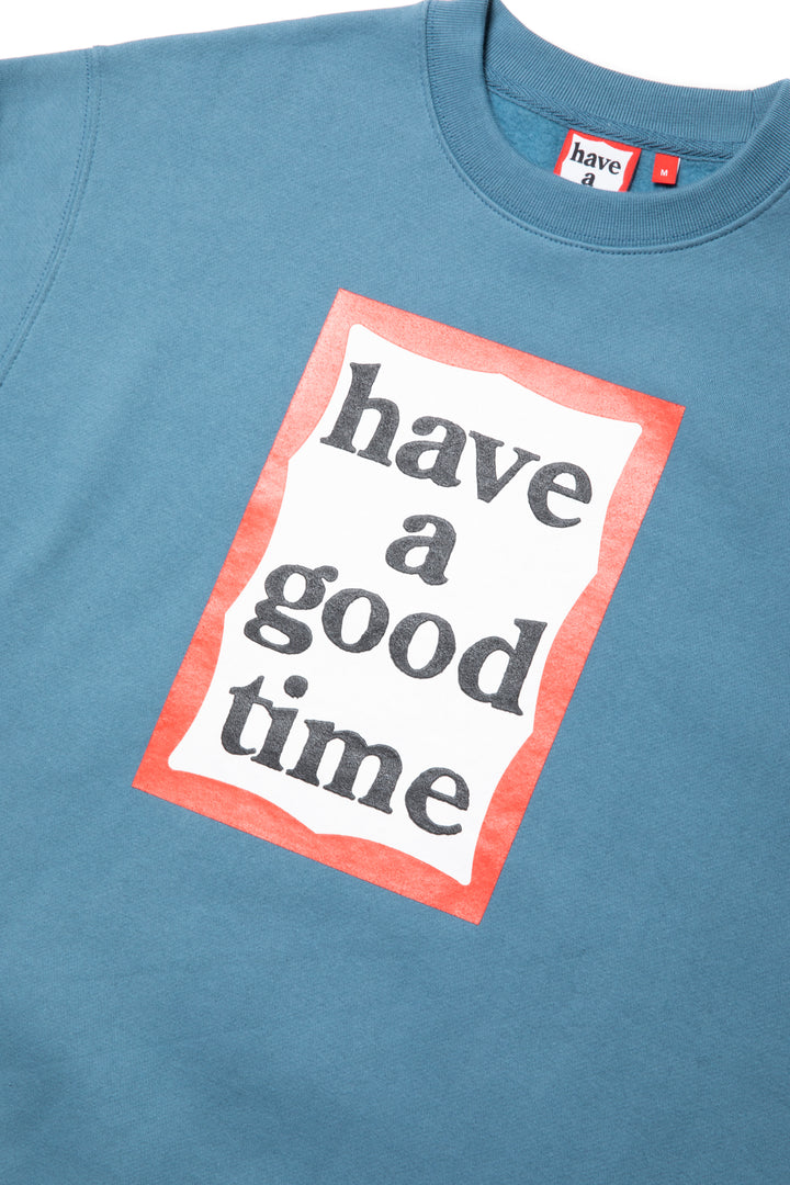 FRAME CREWNECK FL FOGGY BLUE – have a good time