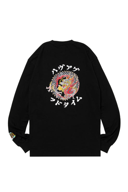 DRAGON CIRCLE L/S TEE BLACK