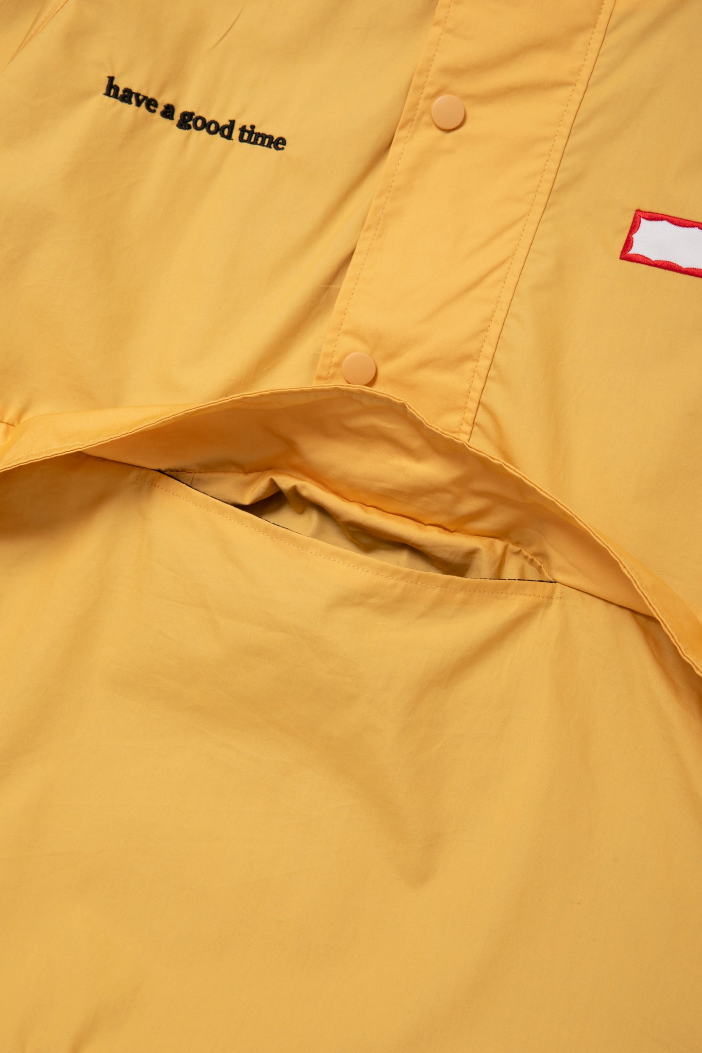 SIDE LOGO SIDE BLANK FRAME ANORAK JACKET YELLOW