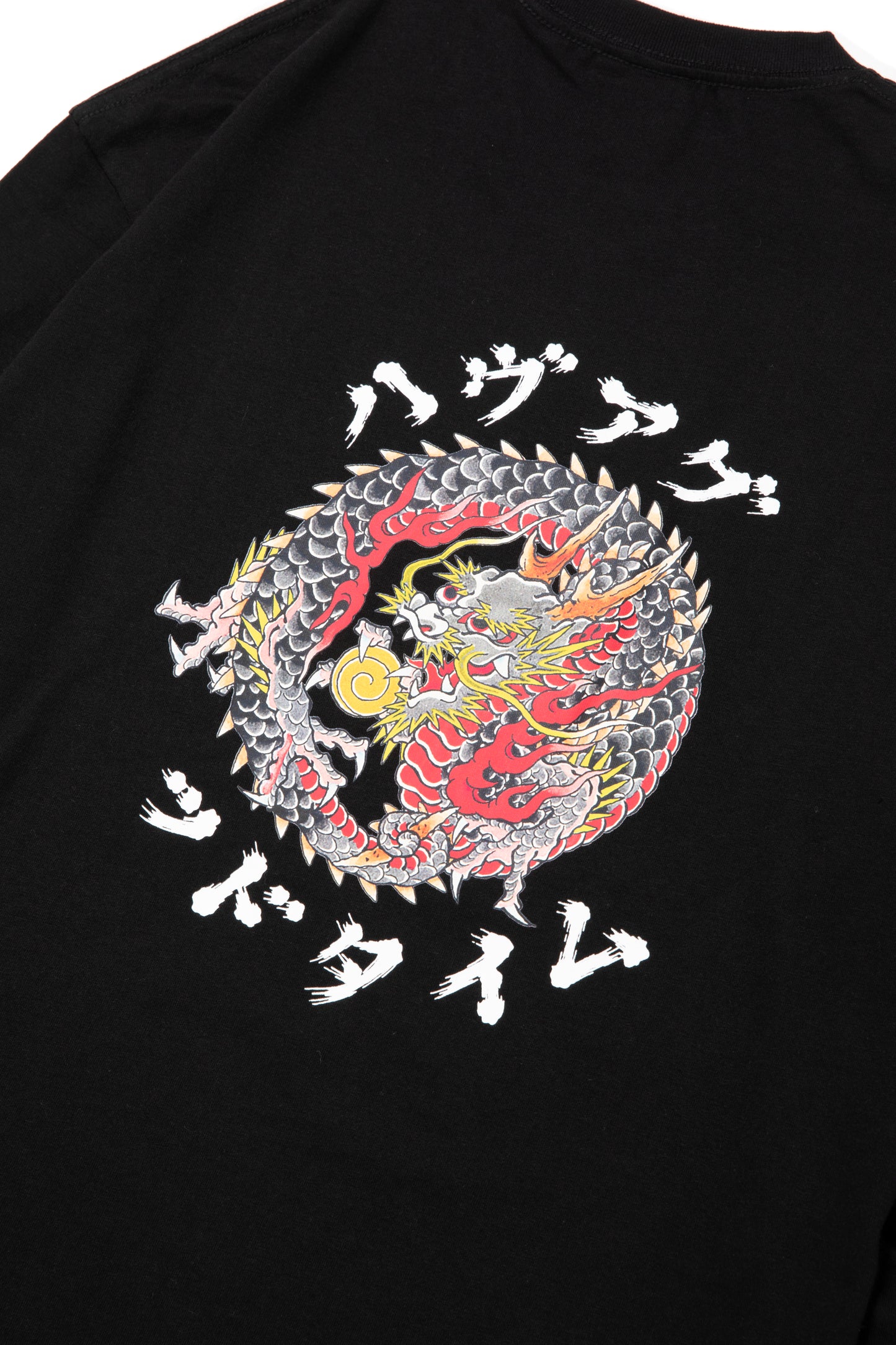 DRAGON CIRCLE L/S TEE BLACK