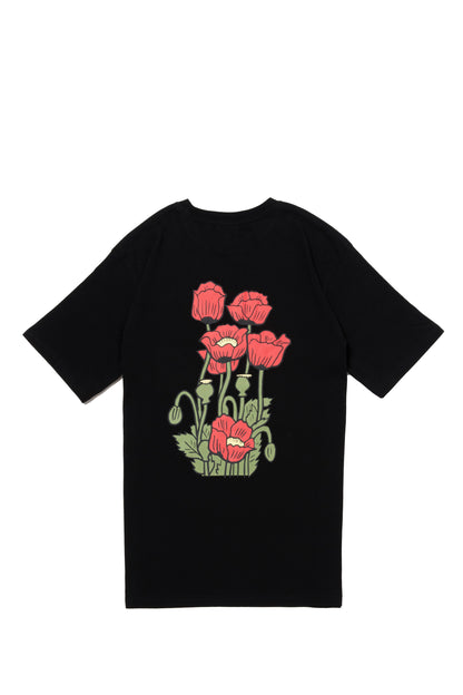 POPPY LOGO S/S TEE BLACK