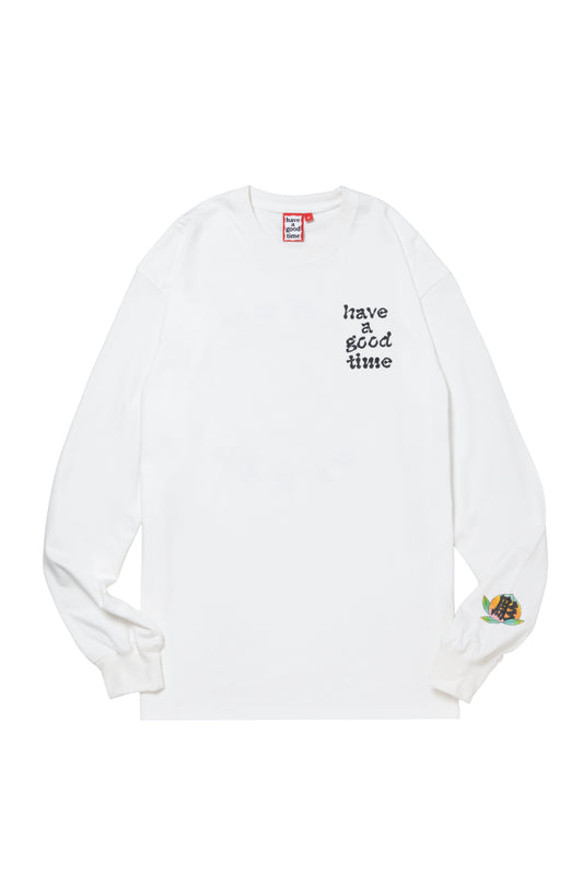 DRAGON CIRCLE L/S TEE WHITE
