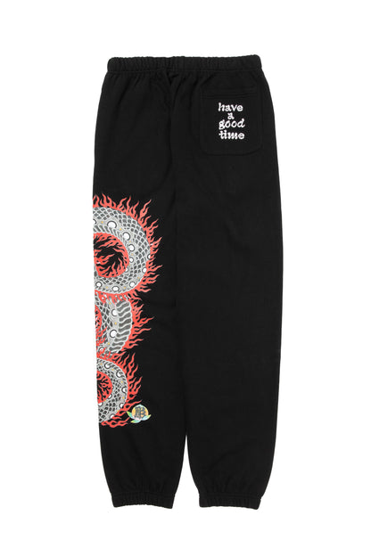 SNAKE SWEATPANTS BLACK