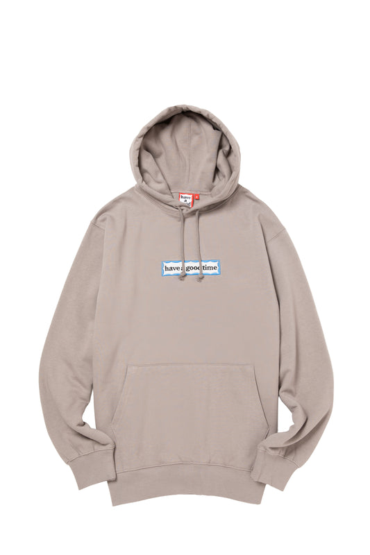 SIDE BLUE FRAME PULLOVER HOODIE FL GREIGE