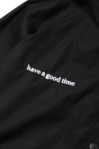 SIDE LOGO SIDE BLANK FRAME ANORAK JACKET BLACK