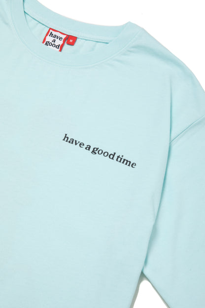 POPPY LOGO S/S TEE WATER BLUE