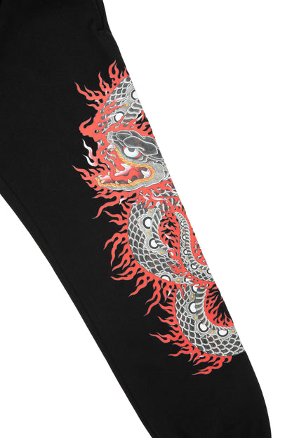 SNAKE SWEATPANTS BLACK