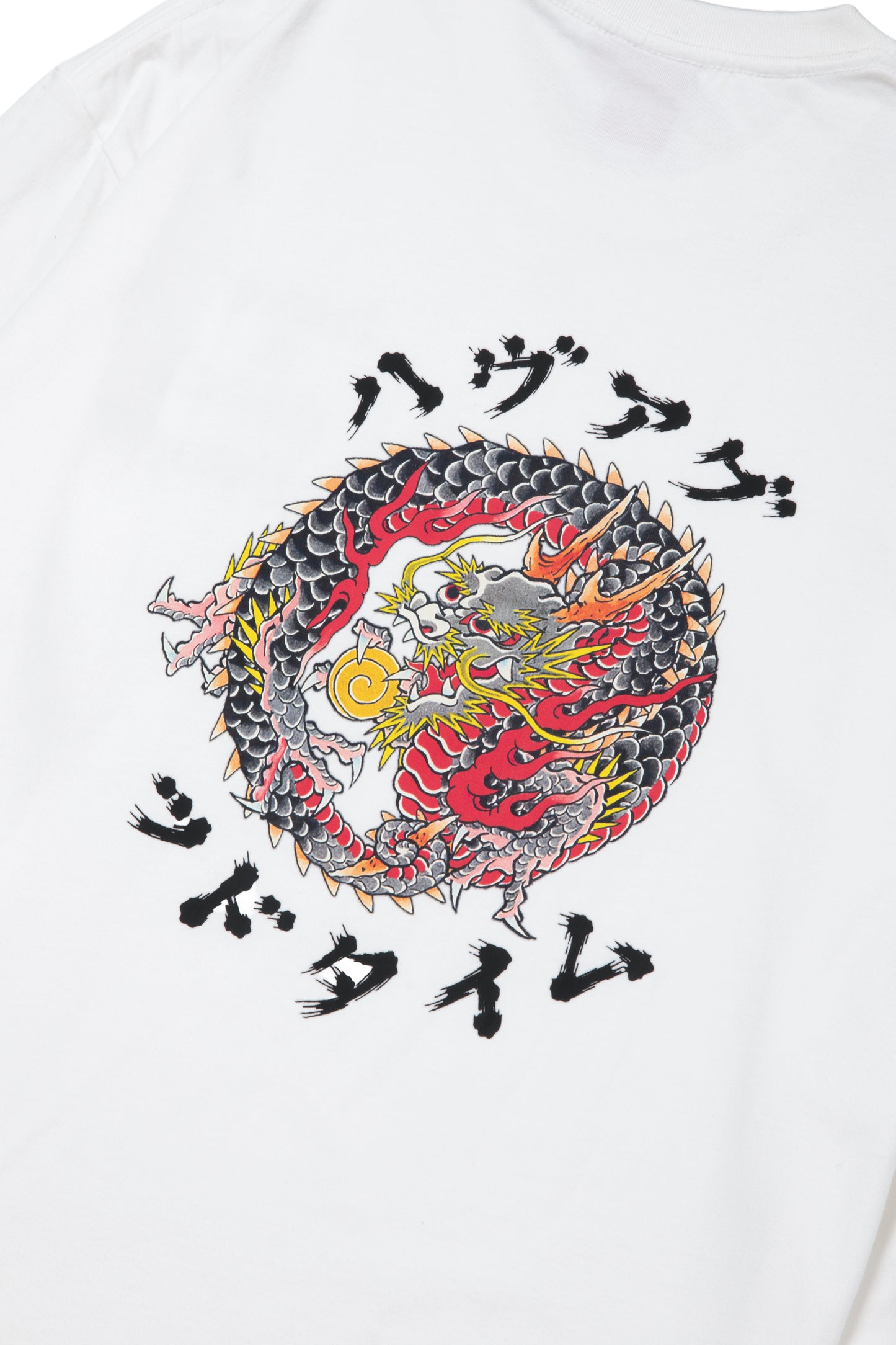 DRAGON CIRCLE L/S TEE WHITE