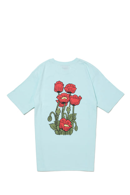 POPPY LOGO S/S TEE WATER BLUE
