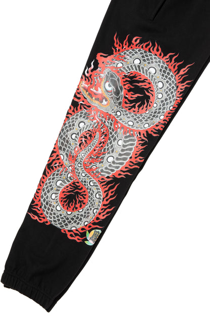 SNAKE SWEATPANTS BLACK
