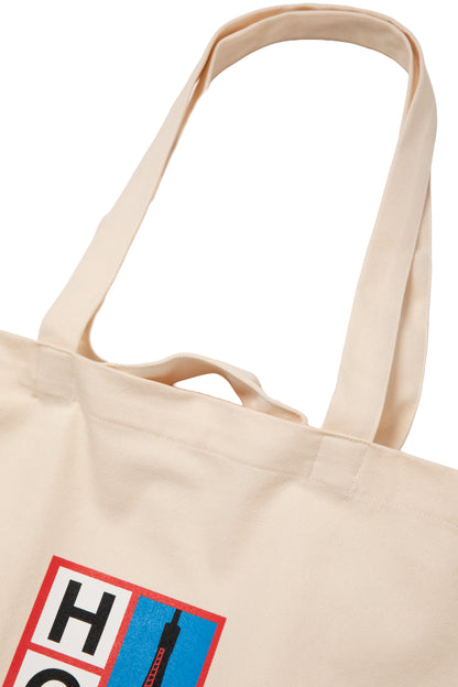 HGT TOWER CANVAS 3WAY TOTE NATURAL