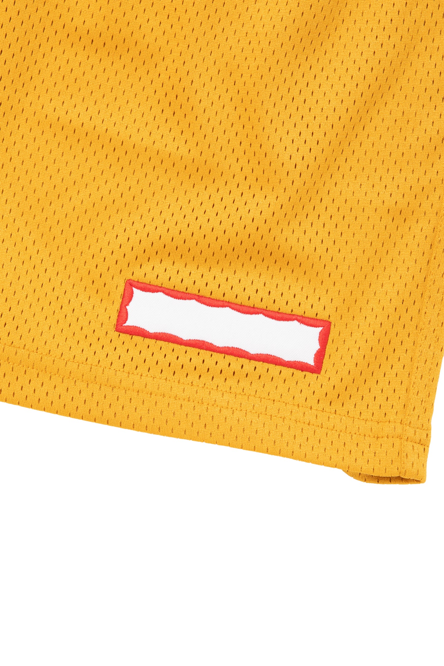 SIDE LOGO SIDE BLANK FRAME MESH SHORTS YELLOW