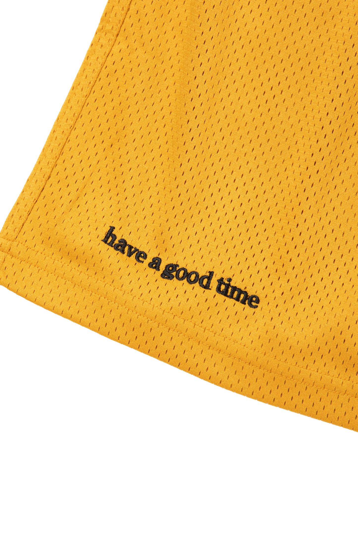 SIDE LOGO SIDE BLANK FRAME MESH SHORTS YELLOW